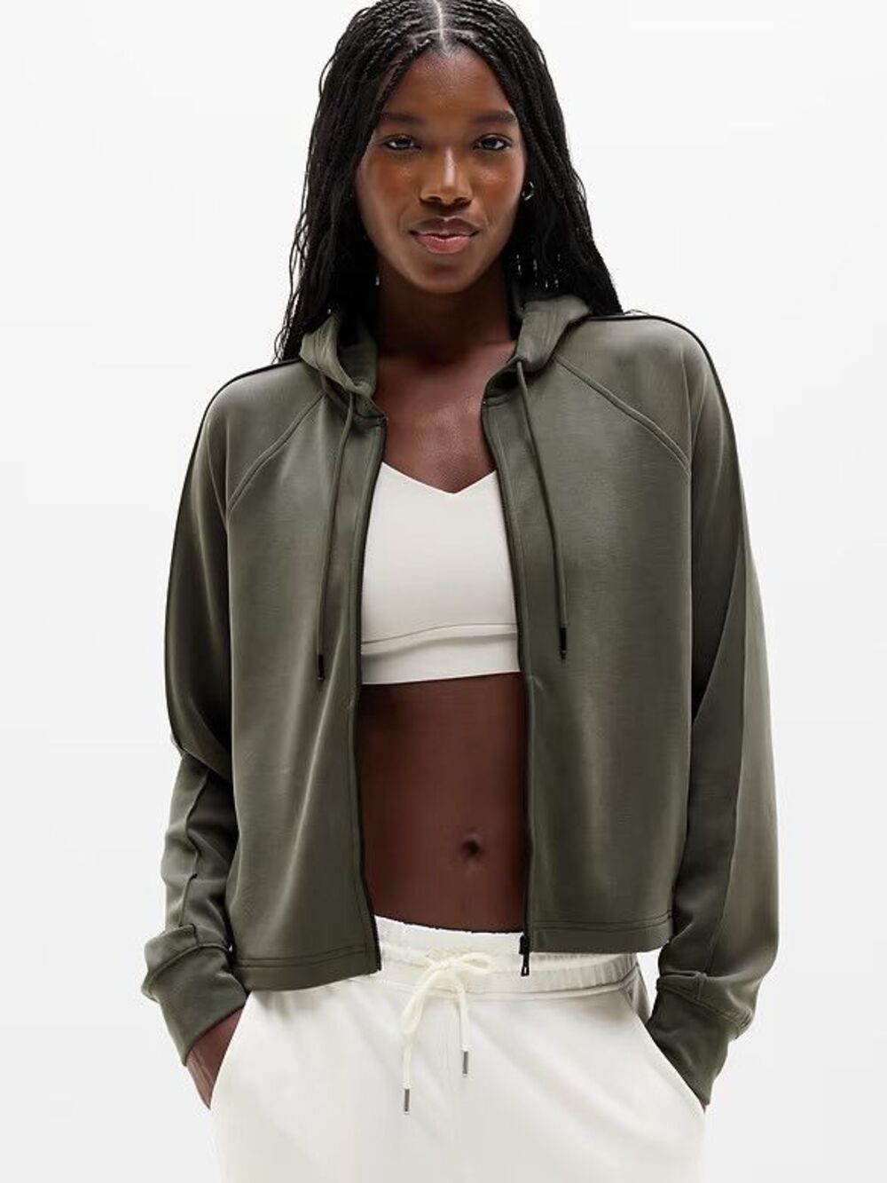 Athleta Seasoft Full Zip Jungle Green #845212